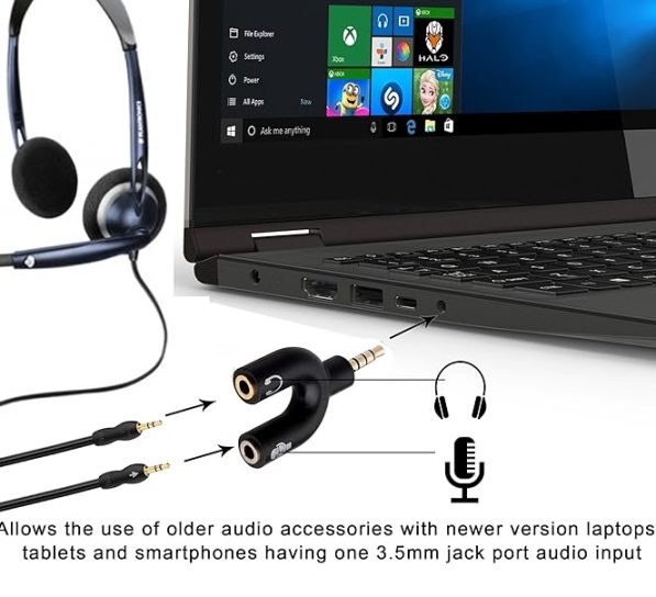 RiaTech Black 3.5mm Audio 4 597x544